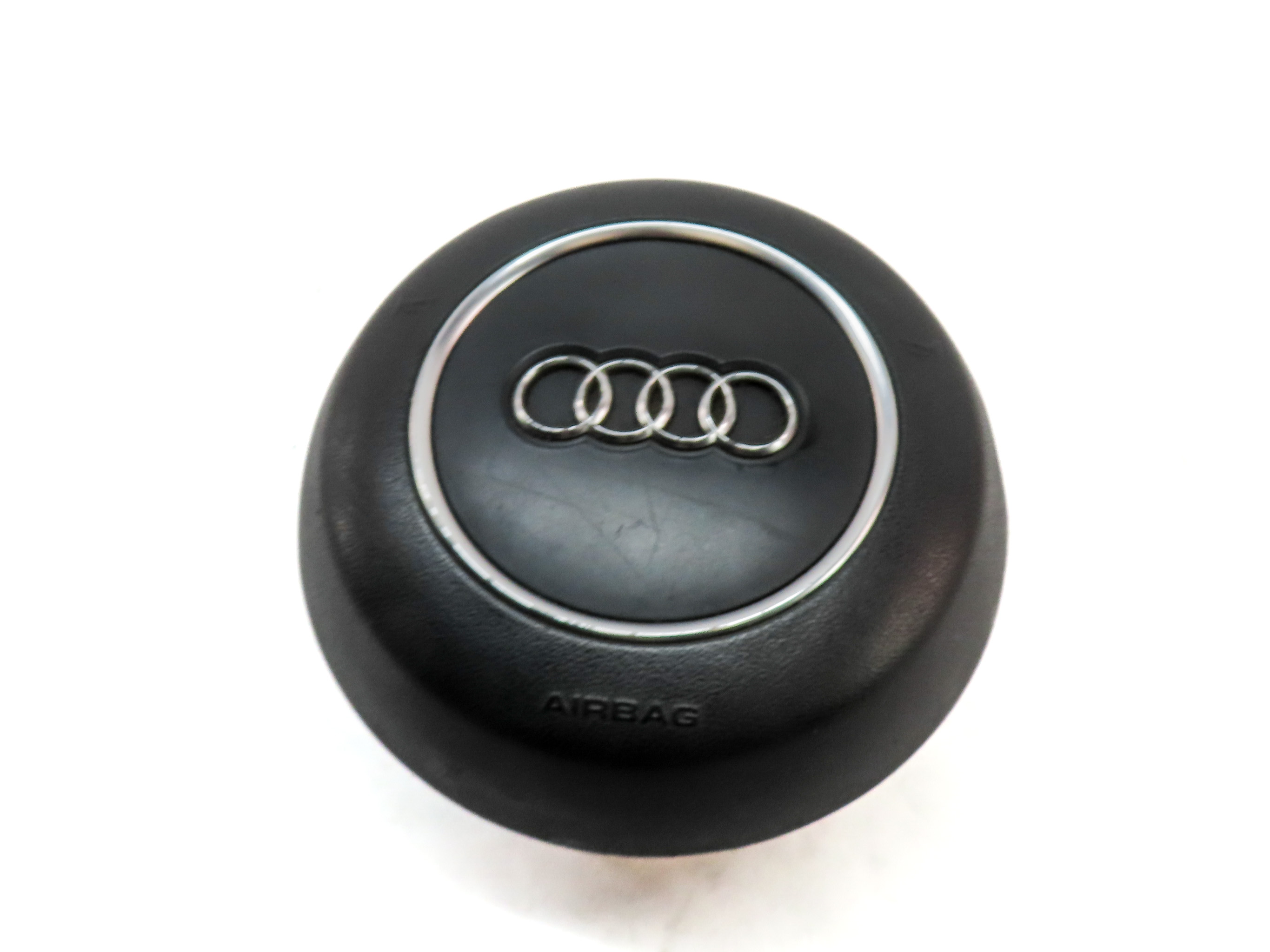 2011-2015 AUDI Q7 (4L) LEFT DRIVER STEERING WHEEL SRS AIRBAG AIR BAG (BLACK) — exact item pictured